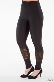 Leggings m/gylltu gata