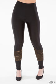 Leggings m/gylltu gata