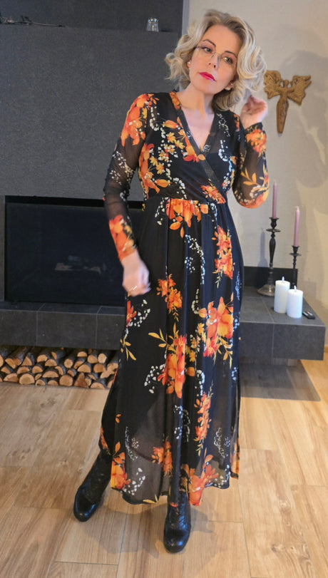 Emma mesh appelsínugul blóm