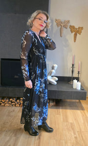 Emma mesh blá blóm