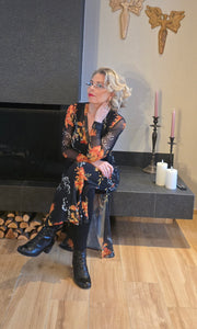 Emma mesh appelsínugul blóm