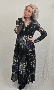 Fríða lillablá & hvít blóm