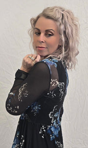 Emma mesh blá blóm