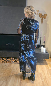 Emma mesh blá blóm