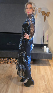 Emma mesh blá blóm