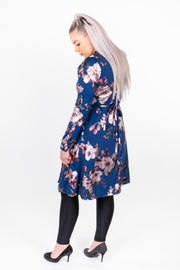 Kristín wrap-kjóll (blár)